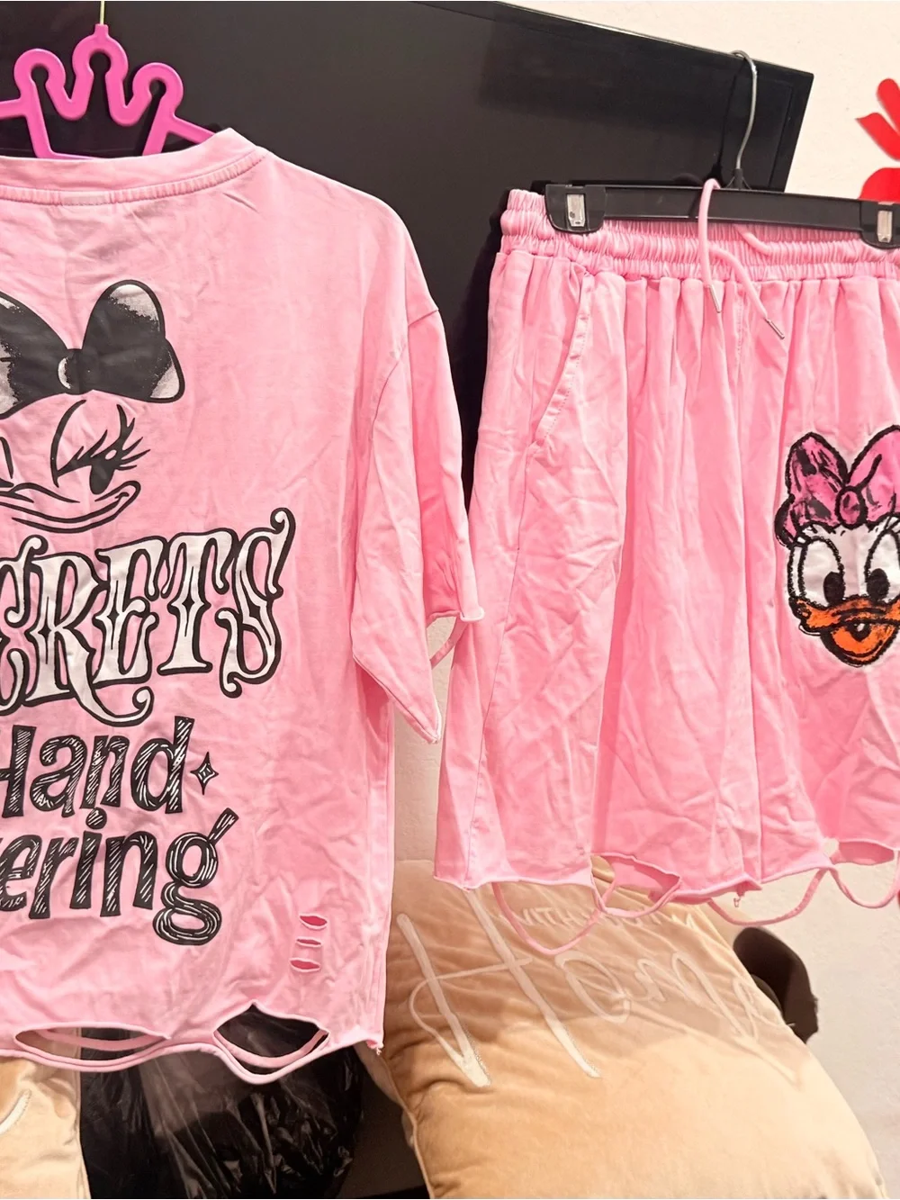 Kids Pink Character Pajama Set - Brand Unspecified